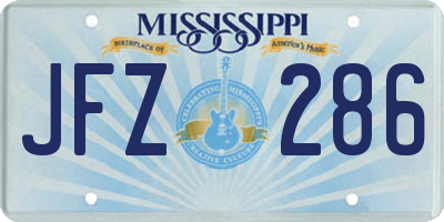 MS license plate JFZ286