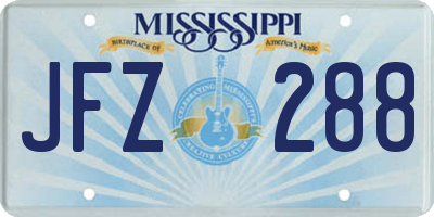 MS license plate JFZ288