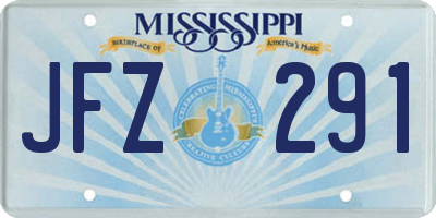 MS license plate JFZ291