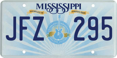 MS license plate JFZ295