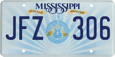 MS license plate JFZ306