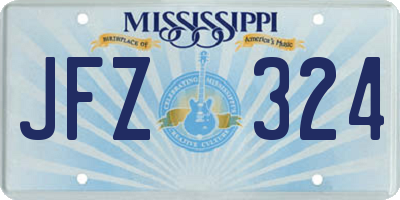 MS license plate JFZ324