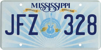 MS license plate JFZ328