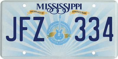 MS license plate JFZ334