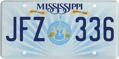 MS license plate JFZ336