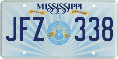 MS license plate JFZ338