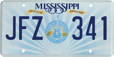 MS license plate JFZ341