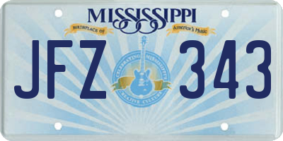 MS license plate JFZ343