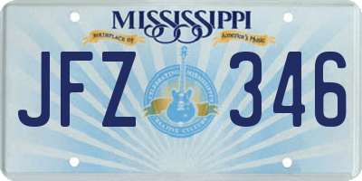 MS license plate JFZ346