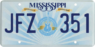 MS license plate JFZ351