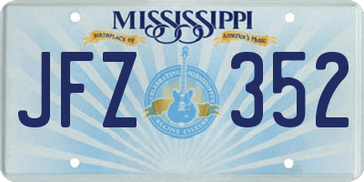 MS license plate JFZ352