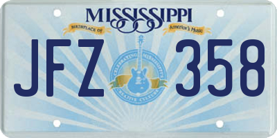 MS license plate JFZ358