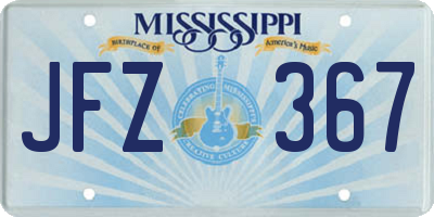MS license plate JFZ367