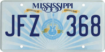 MS license plate JFZ368