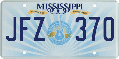 MS license plate JFZ370