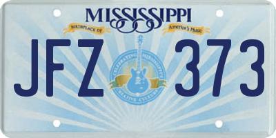 MS license plate JFZ373