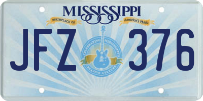 MS license plate JFZ376