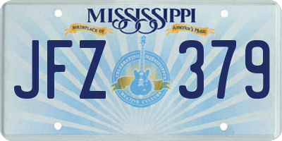 MS license plate JFZ379