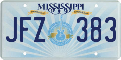 MS license plate JFZ383