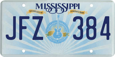 MS license plate JFZ384