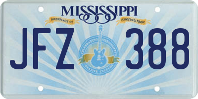 MS license plate JFZ388