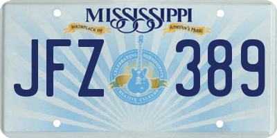 MS license plate JFZ389