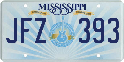 MS license plate JFZ393
