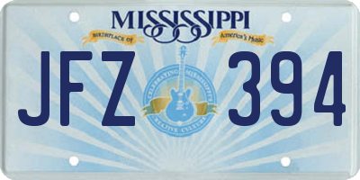 MS license plate JFZ394