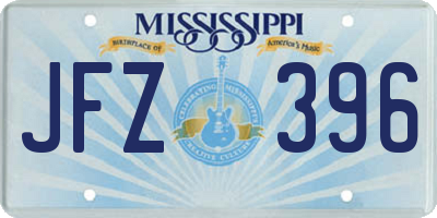 MS license plate JFZ396