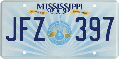 MS license plate JFZ397