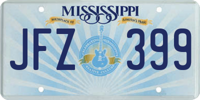MS license plate JFZ399