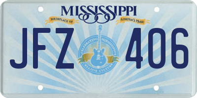 MS license plate JFZ406