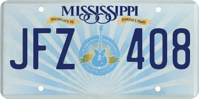 MS license plate JFZ408