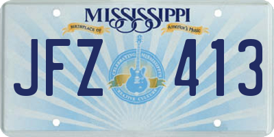 MS license plate JFZ413