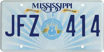 MS license plate JFZ414