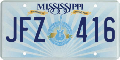 MS license plate JFZ416