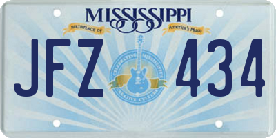 MS license plate JFZ434