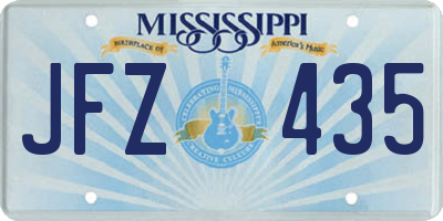 MS license plate JFZ435