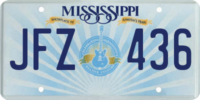 MS license plate JFZ436