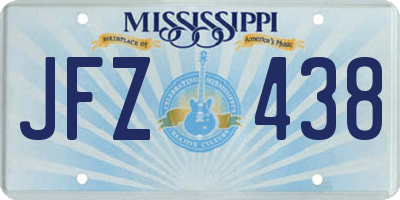 MS license plate JFZ438