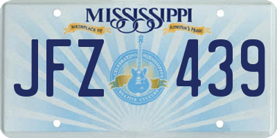 MS license plate JFZ439