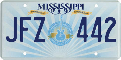 MS license plate JFZ442