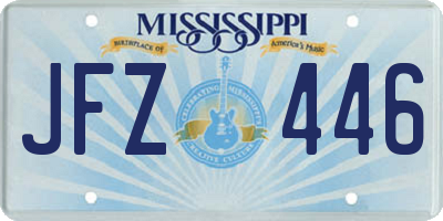 MS license plate JFZ446