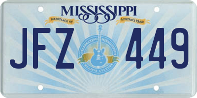 MS license plate JFZ449