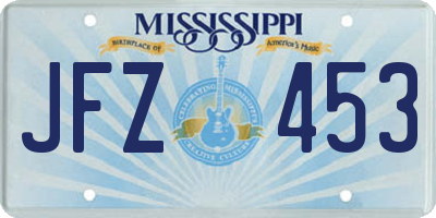 MS license plate JFZ453
