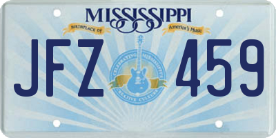 MS license plate JFZ459