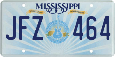 MS license plate JFZ464