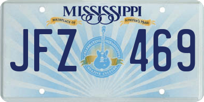 MS license plate JFZ469