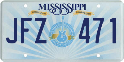 MS license plate JFZ471