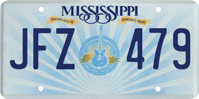 MS license plate JFZ479